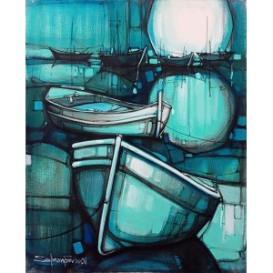 Salman Farooqi, 24 x 30 Inch, Acrylic on Canvas, Seascape Painting, AC-SF-652 Salman Farooqi, 24 x 30 Inch, Acrylic on Canvas, Seascape Painting, AC-SF-652